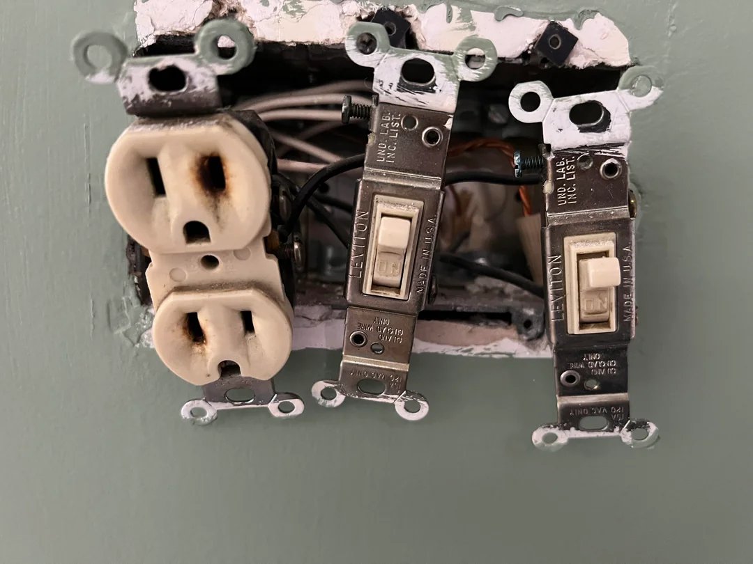 New outlets, switches and cover plates installed by Archvolt Electric